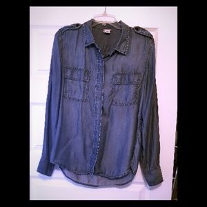 J. Crew Blue Denim Blouse